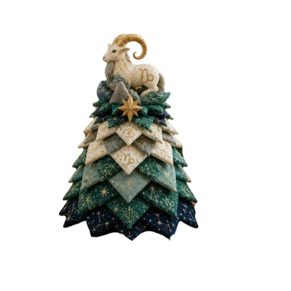 3D Christmas Tree Quilted Zodiac Fabric Tree Kit Decorative DIY Materials Package 12 Constellations Sewing Craft Handmade