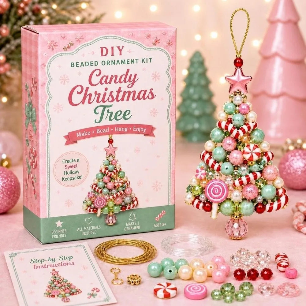 New DIY Christmas Tree Ornament Kit Beaded Hanging Ornament Kit Christmas Craft Kit Christmas Tree Decoration