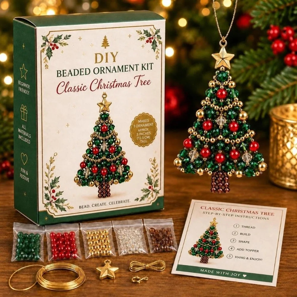 New DIY Christmas Tree Ornament Kit Beaded Hanging Ornament Kit Christmas Craft Kit Christmas Tree Decoration