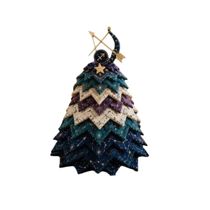 3D Christmas Tree Quilted Zodiac Fabric Tree Kit Decorative DIY Materials Package 12 Constellations Sewing Craft Handmade
