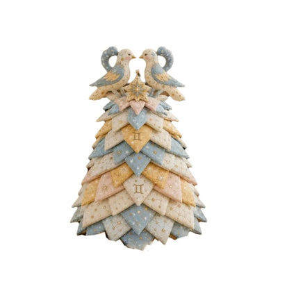 3D Christmas Tree Quilted Zodiac Fabric Tree Kit Decorative DIY Materials Package 12 Constellations Sewing Craft Handmade