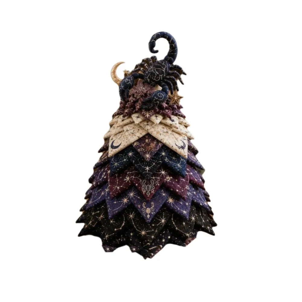 3D Christmas Tree Quilted Zodiac Fabric Tree Kit Decorative DIY Materials Package 12 Constellations Sewing Craft Handmade