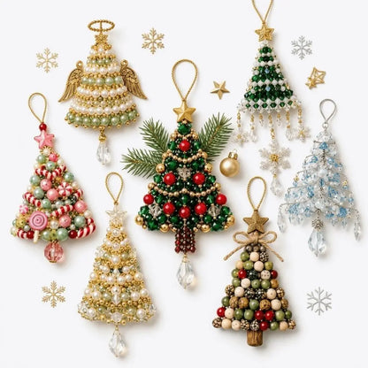 New DIY Christmas Tree Ornament Kit Beaded Hanging Ornament Kit Christmas Craft Kit Christmas Tree Decoration